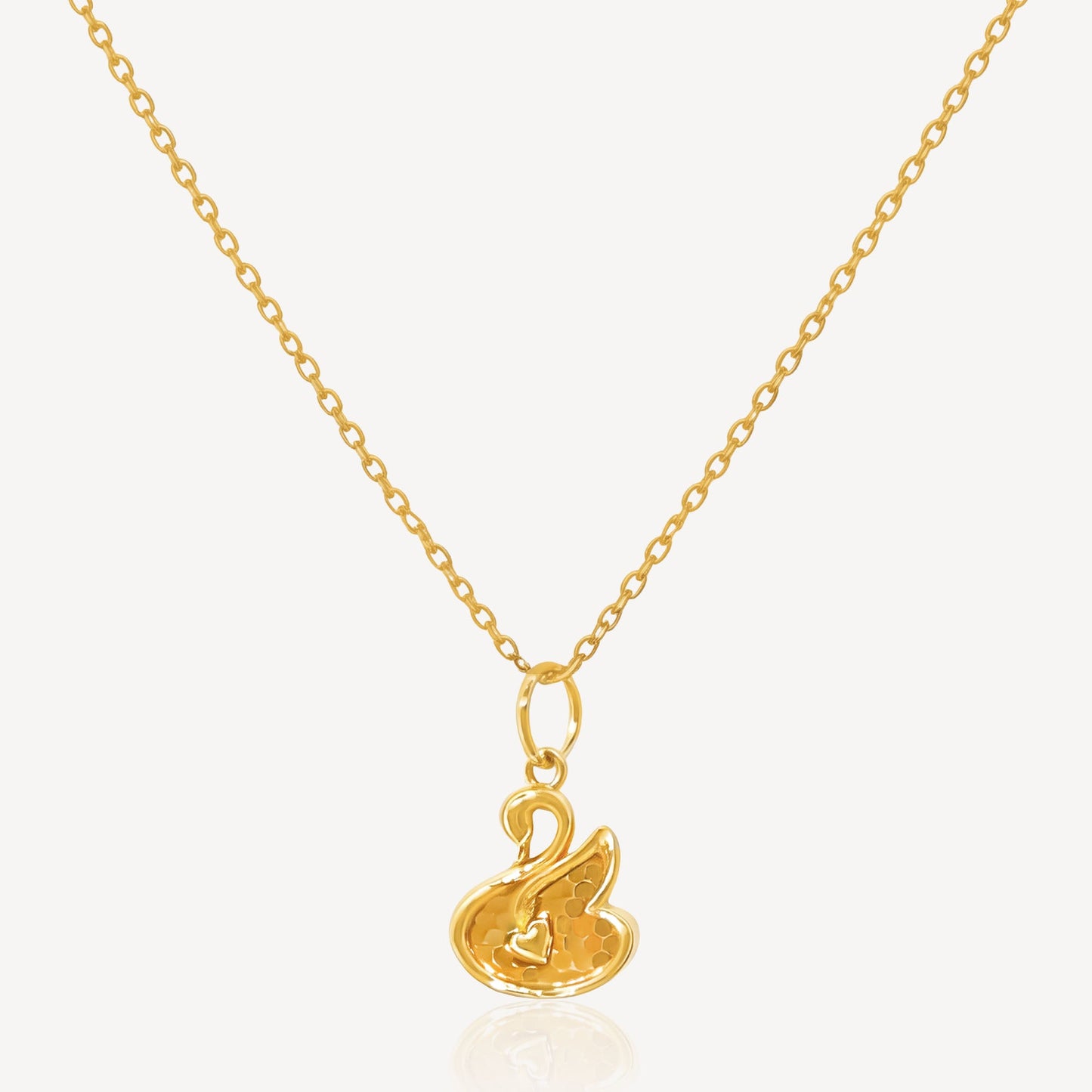 916 Gold Swan Necklace