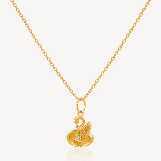 916 Gold Swan Necklace