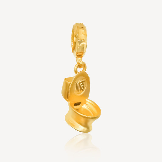 916 Gold Toilet Bowl Charm