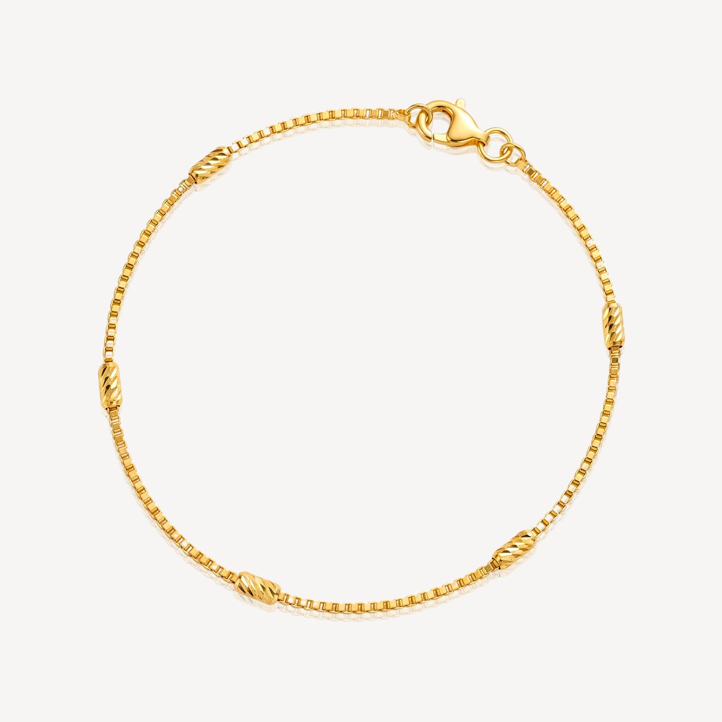 916 Gold Tube Link Bracelet