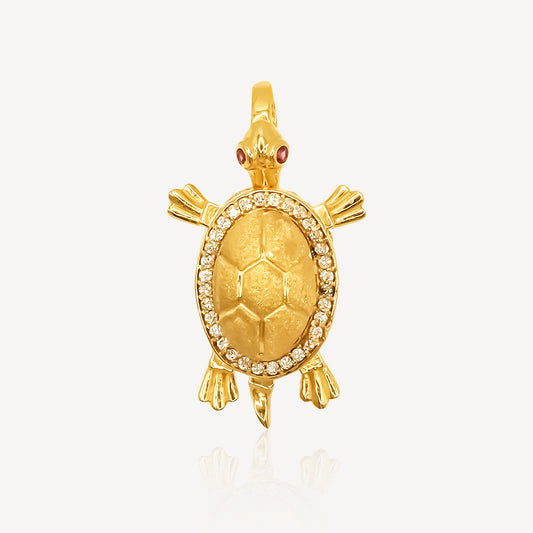 916 Gold Turtle Pendant