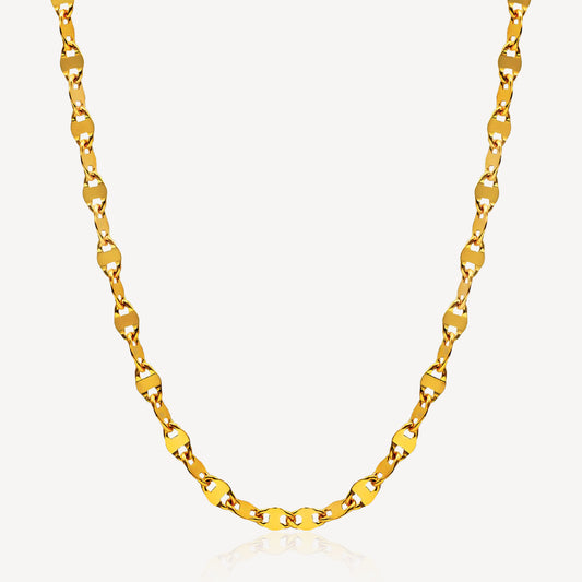 916 Gold Horsebit Link Chain