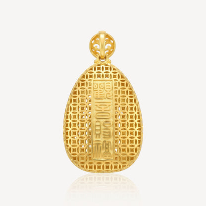 916 Gold Two Tone Guan Yin Pendant - Top Gold Shop Gold Jewellery in singapore