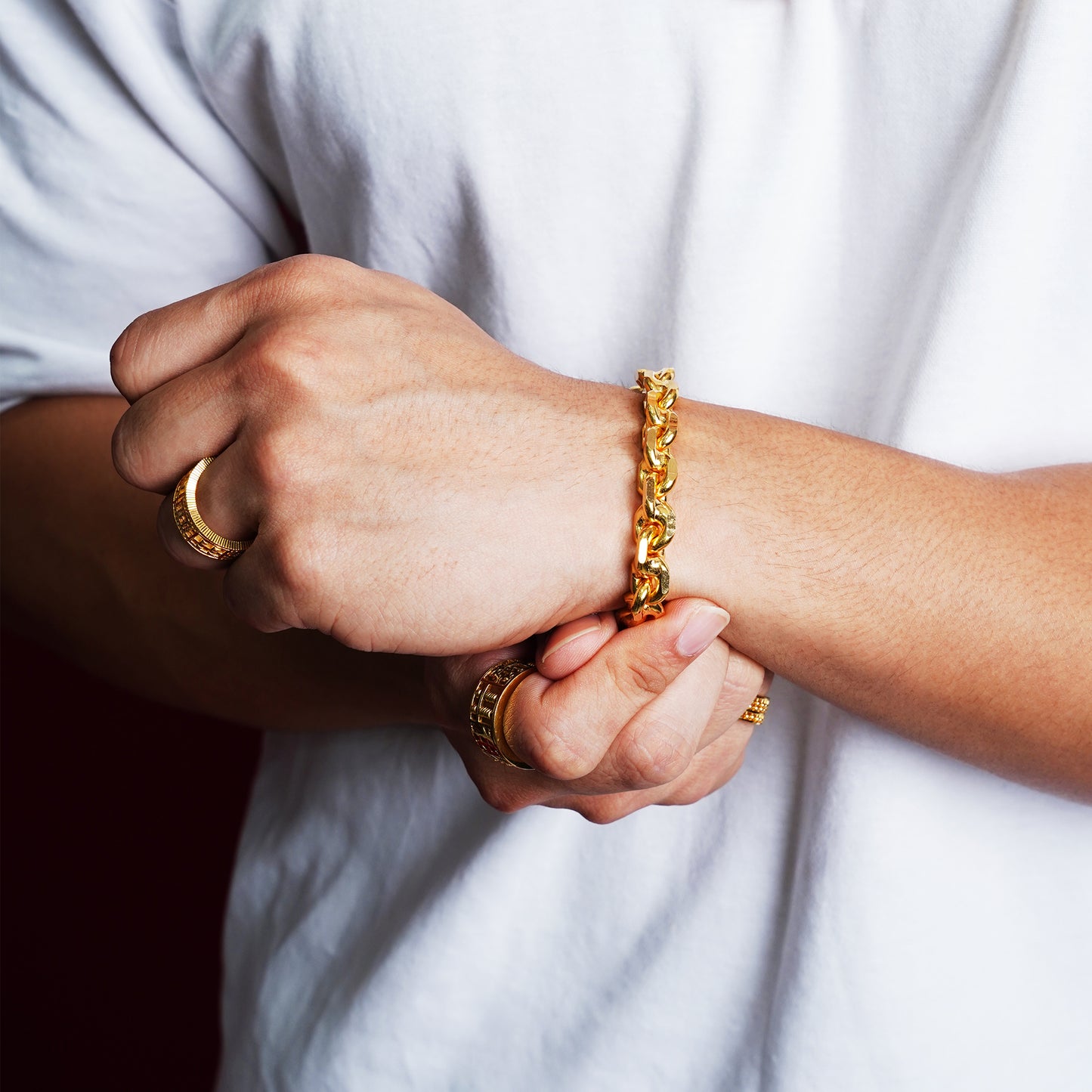 916 Gold Wanzi Bracelet [151.08gm--12.1mm]