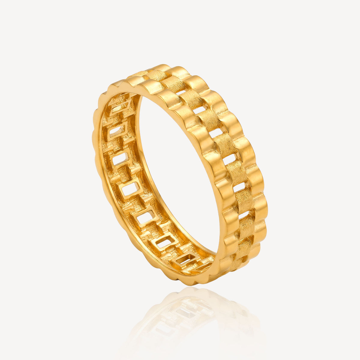 916 Gold Watch Strap Ring