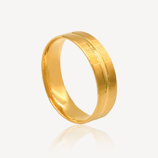 916 Gold Wedding Band Ring