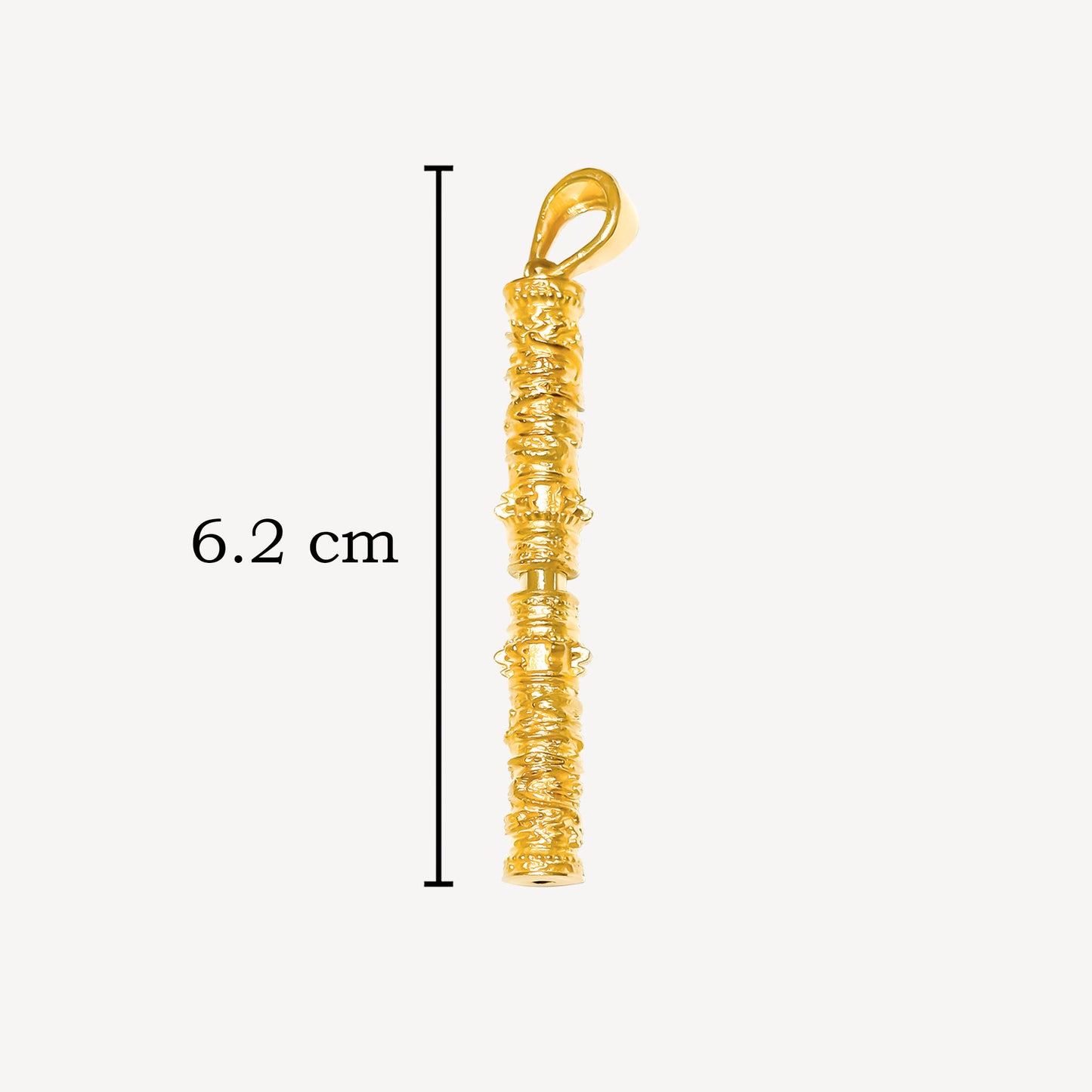 916 Gold Wukong Stick Pendant