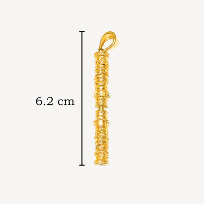 916 Gold Wukong Stick Pendant