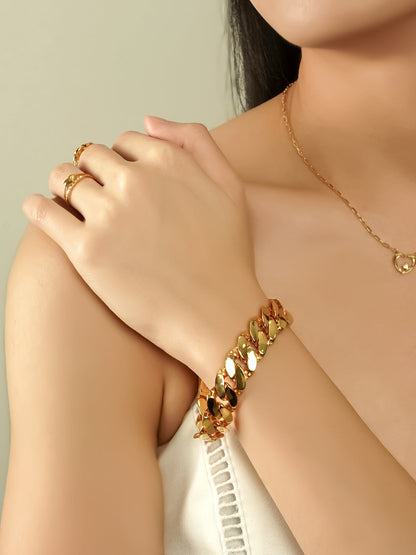 916 Gold XL Cuban Bracelet