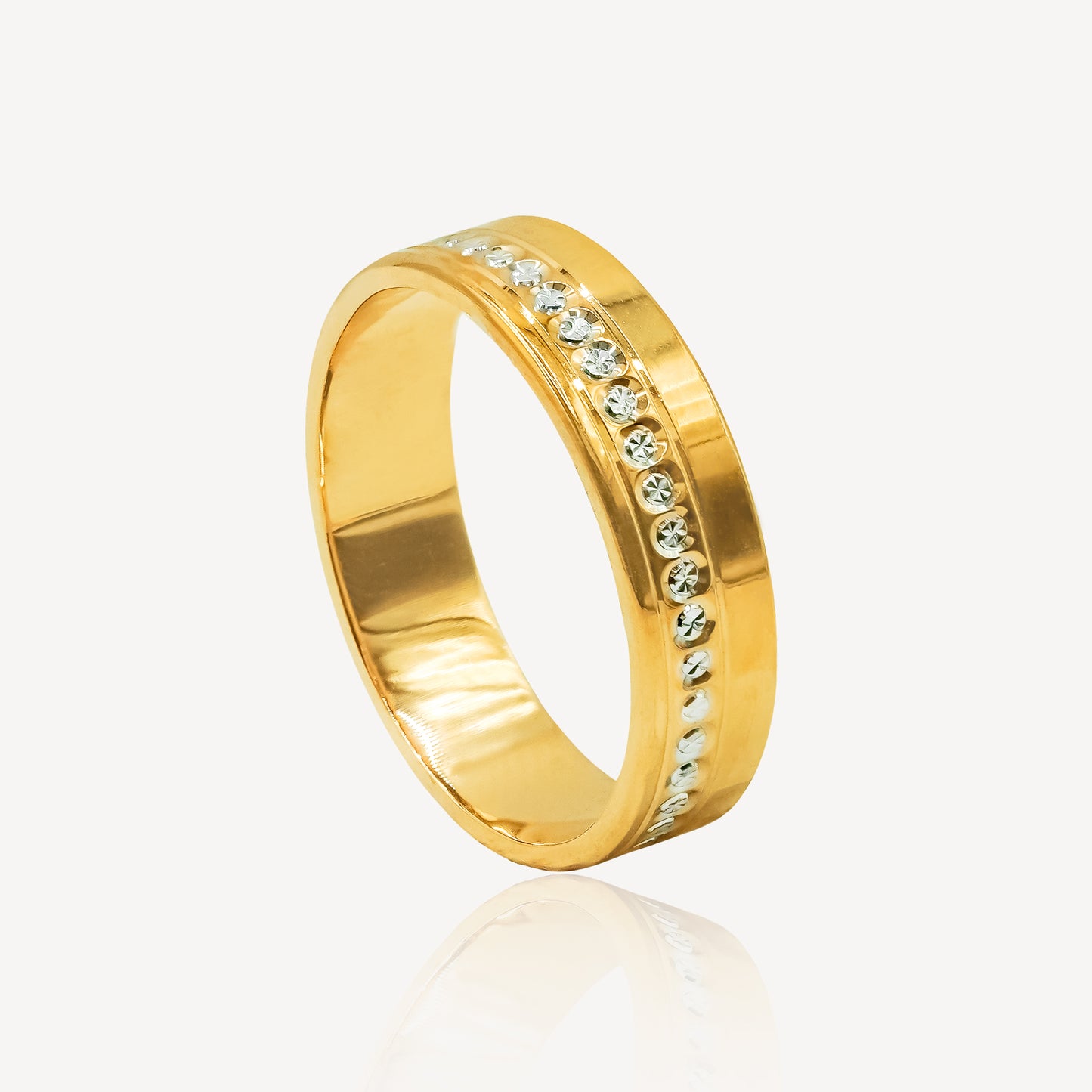 916 Gold Zirconia Classic Ring