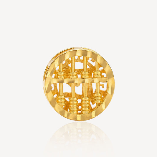 916 Gold 旺 Abacus Charm