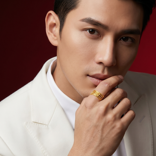 916 Gold 风生水起 Abacus Ring