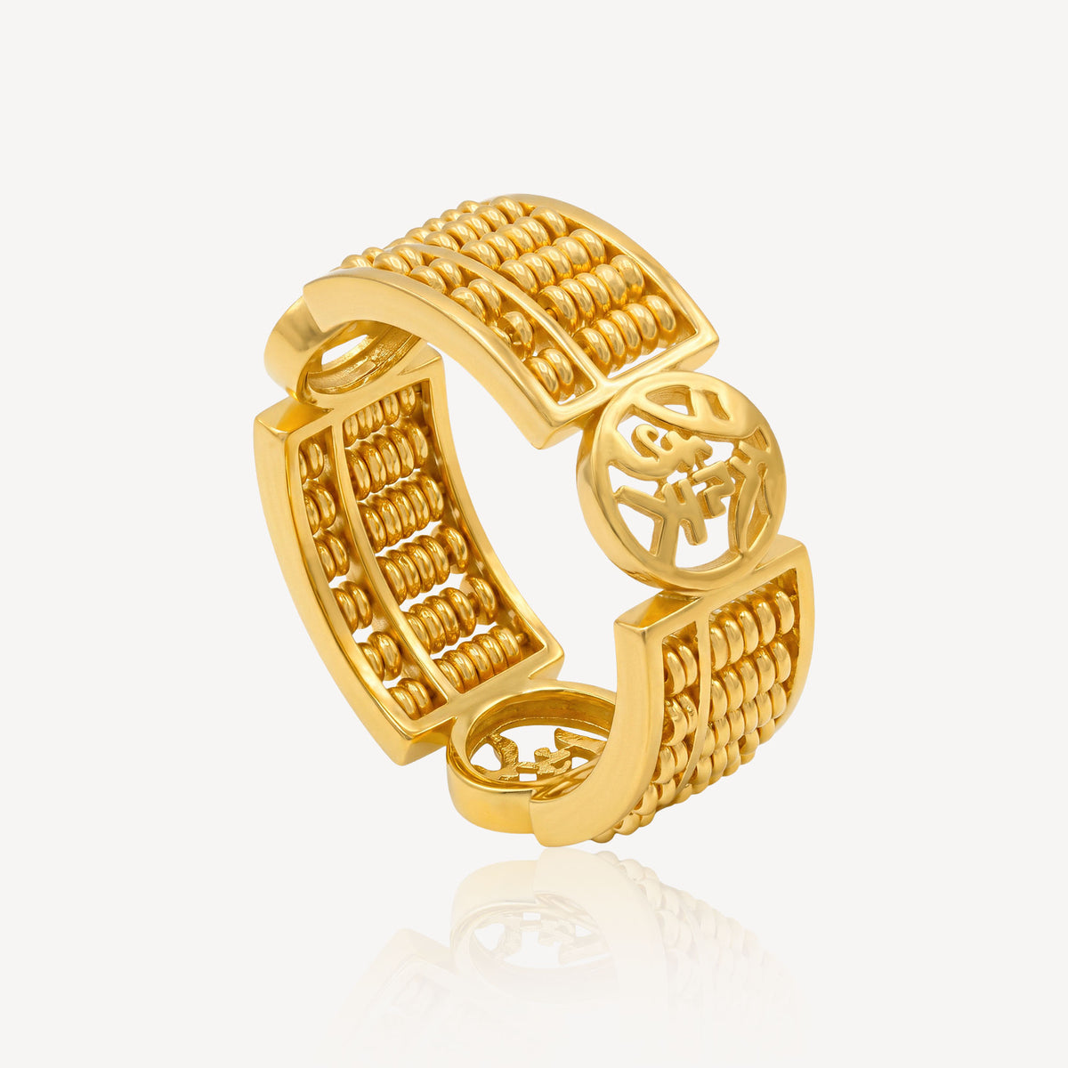 916 Gold 兴旺发 Abacus Ring