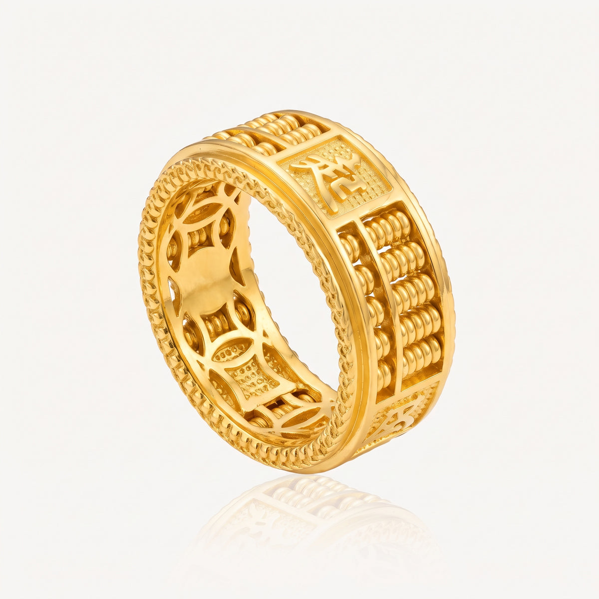 916 Gold 风生水起 Abacus Ring