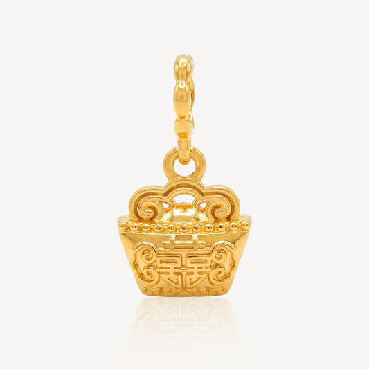 916 Gold 如意锁 Charm