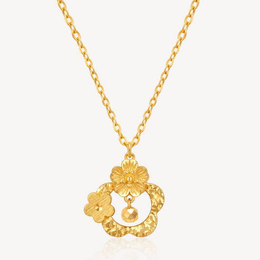 916 Gold 三世花 Necklace