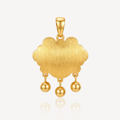 916 Gold 福 平安锁 Pendant