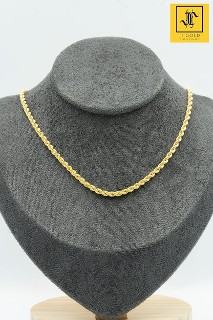 916 Gold Hollow Rope Chain (2mm Series)