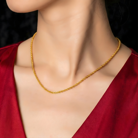 916 Gold Solid Rope Chain (3.9mm)