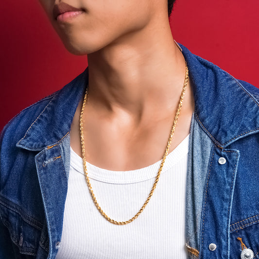 916 Gold Solid Rope Chain [4.4mm]