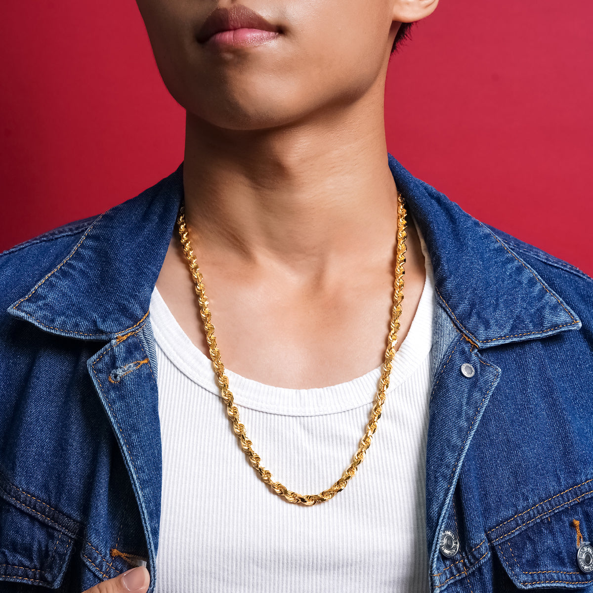 916 Gold Solid Rope Chain [5.2mm]