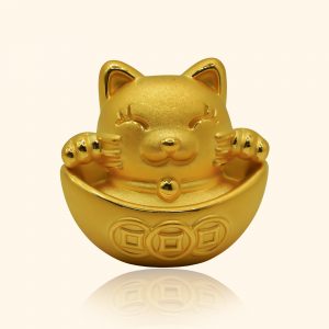 999 Gold Fortune Cat Display - Top Gold Shop