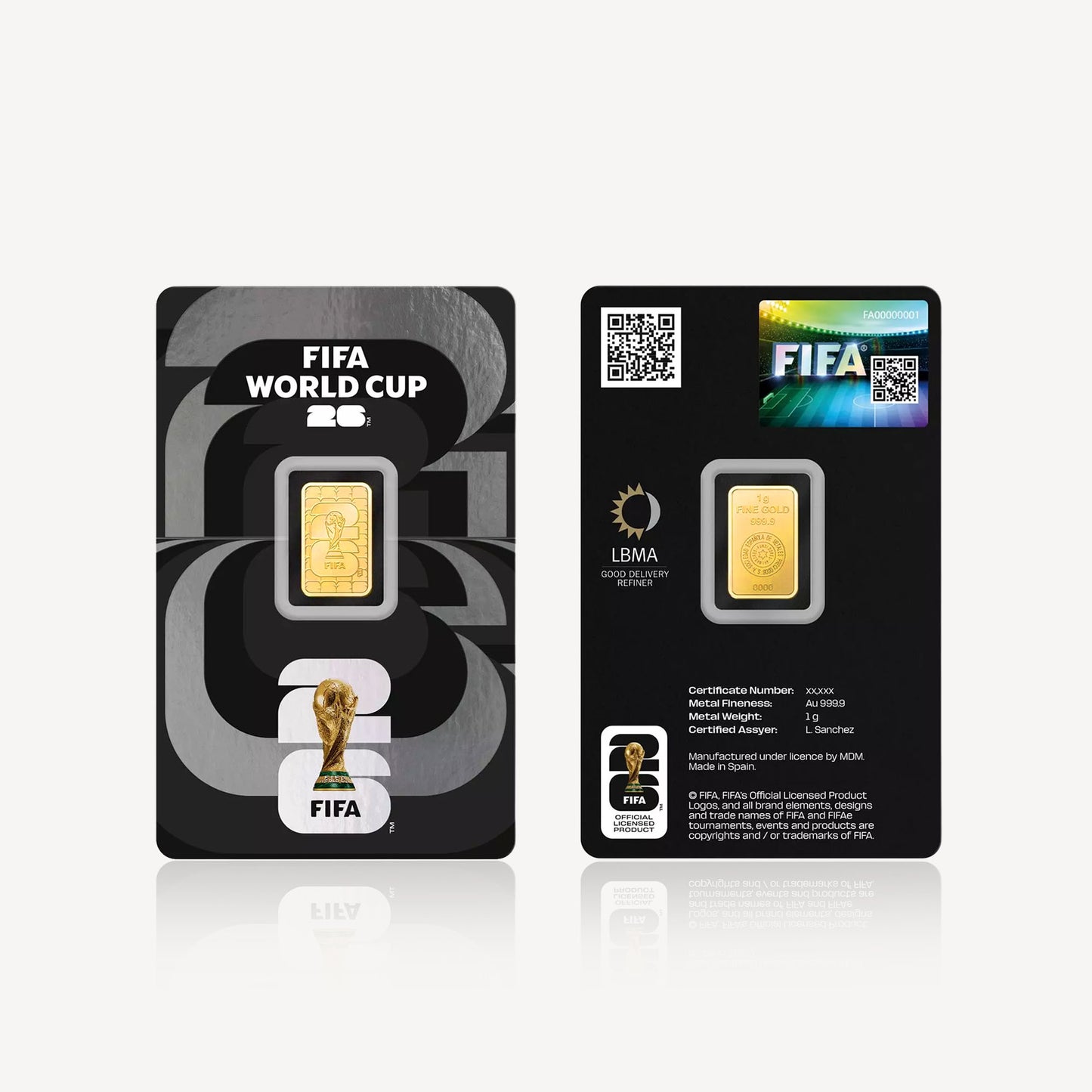 999.9 Gold Bar FIFA World Cup (1g)