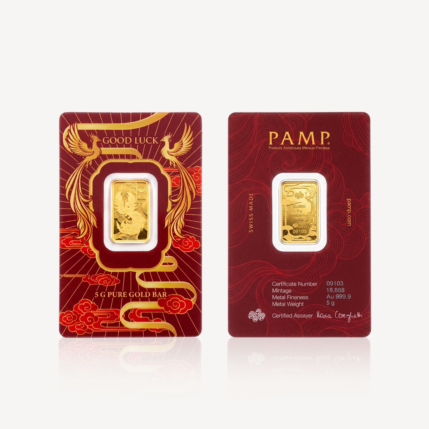 999.9 Gold Bar PAMP Phoenix (Limited Edition)