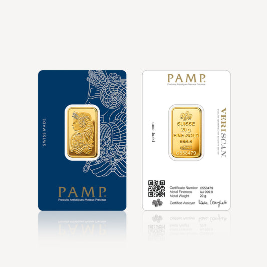 999.9 Gold Bar PAMP (20g)