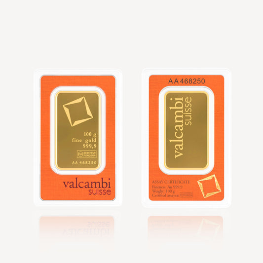 999.9 Gold Bar Valcambi (100gm)