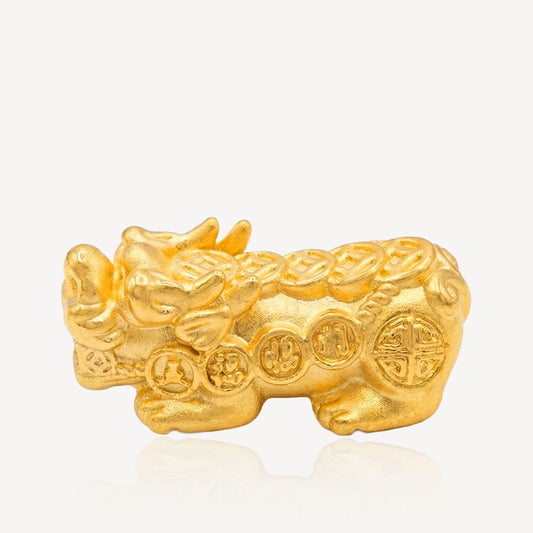 999 Gold 5 Coin Pixiu Charm (L)