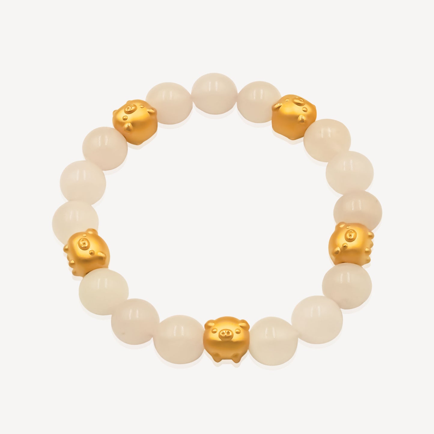 999 Gold 5 Pigs Bracelet