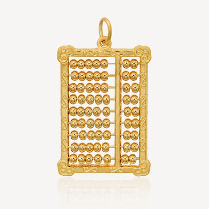999 Gold Abacus Pendant
