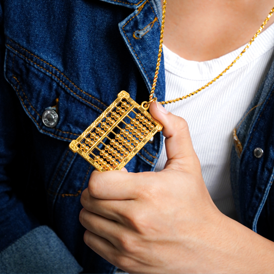 999 Gold Abacus Pendant