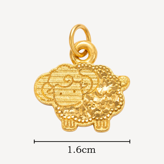 999 Gold Auspicious Sheep Pendant - Top Gold Shop Gold Jewellery in singapore