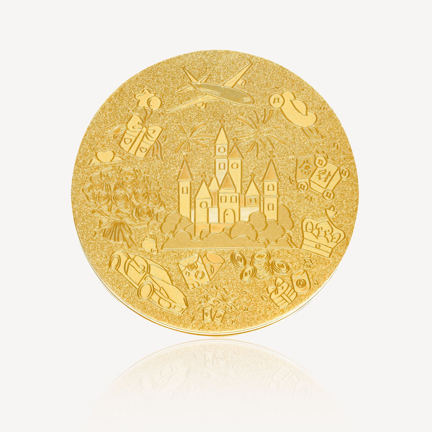 999 Gold Big Biscuit Ornament