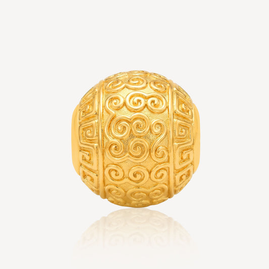 999 Gold Cloud Ball Charm (13mm)