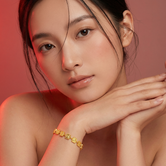 999 Gold Crush 13幺 Mahjong Bracelet