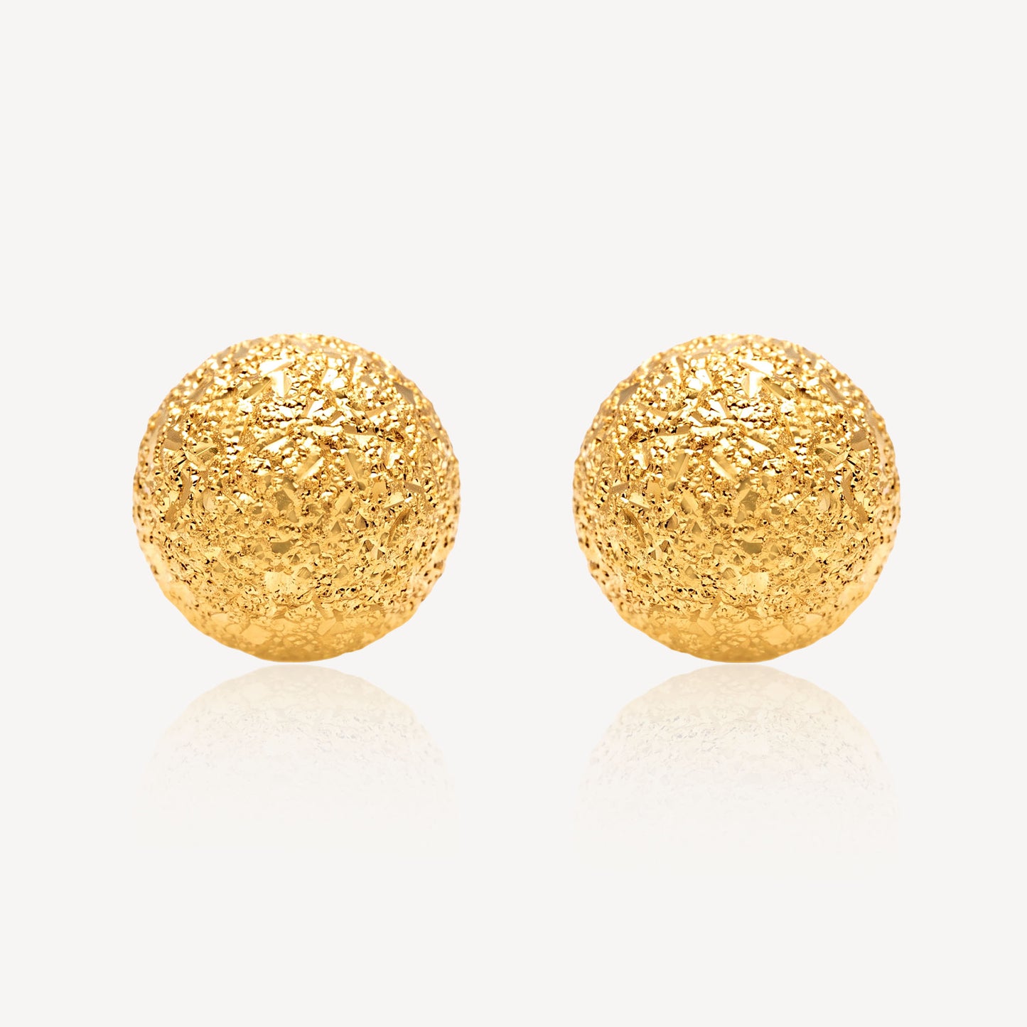 999 Gold Crush Bulb Earring
