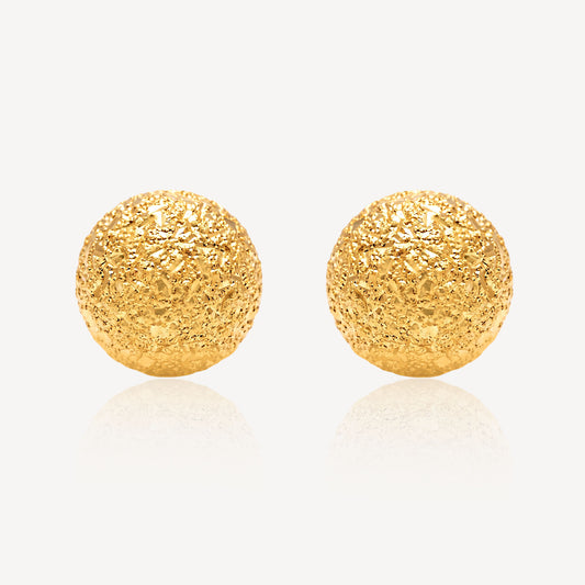 999 Gold Crush Bulb Earring