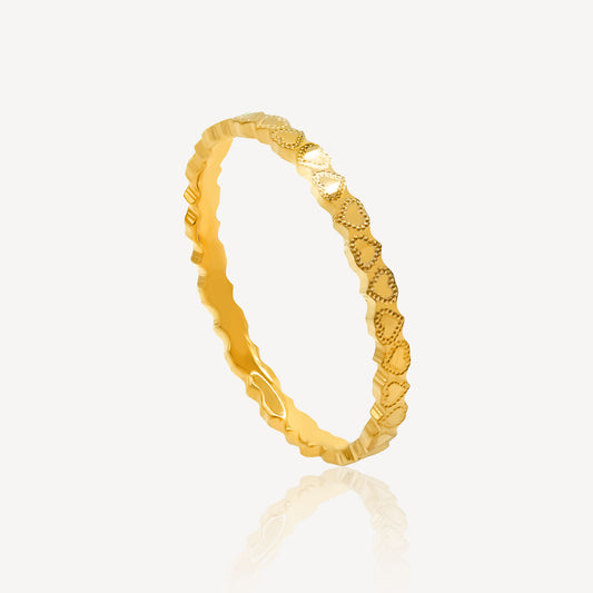 999 Gold Crush Love Ring