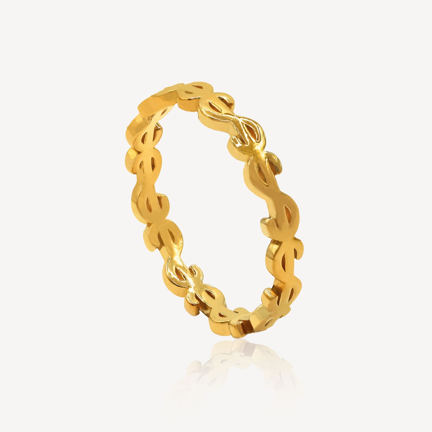 999 Gold Dollar Ring