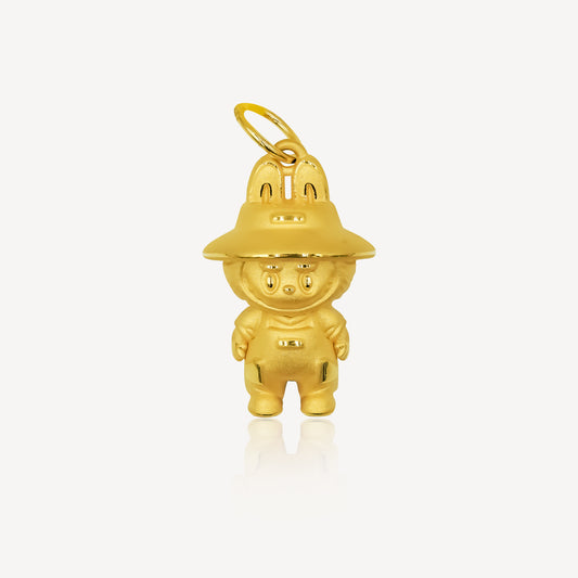 999 Gold LBB Hat Pendant