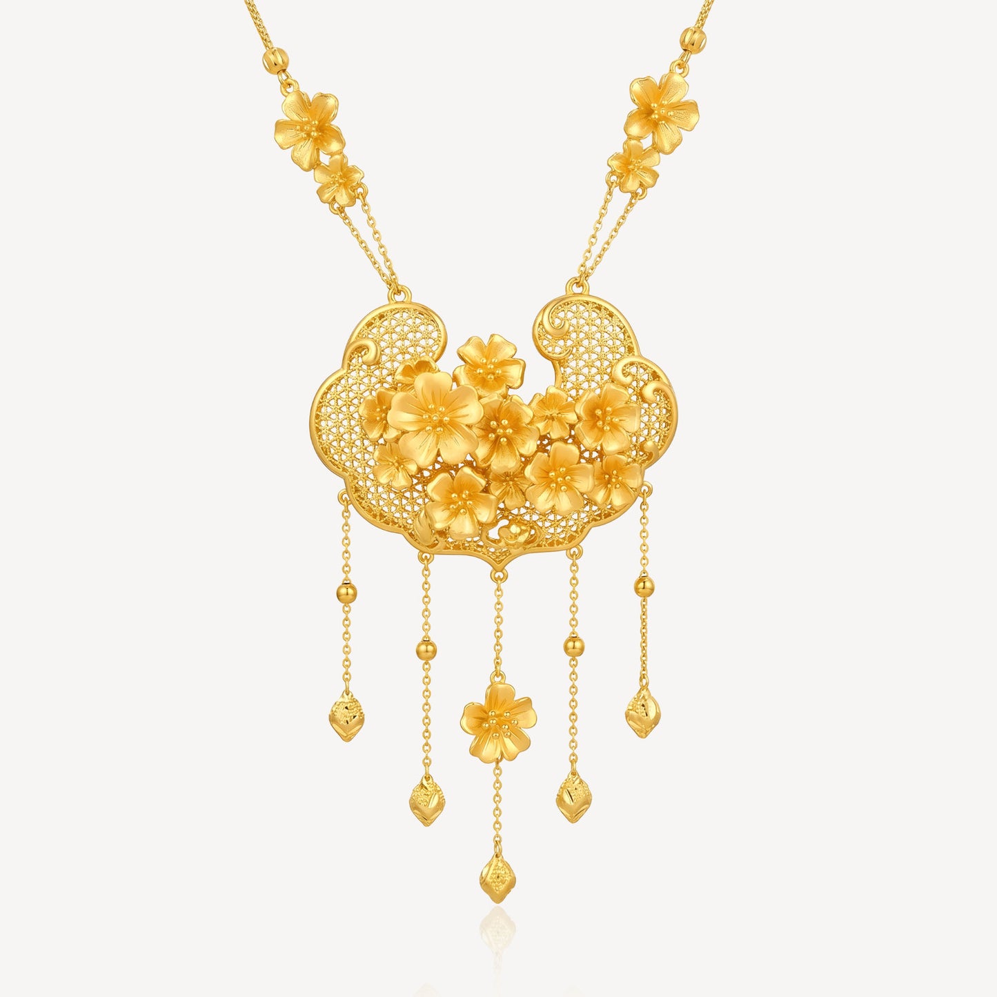 999 Gold Flower Ru Yi Wedding Necklace