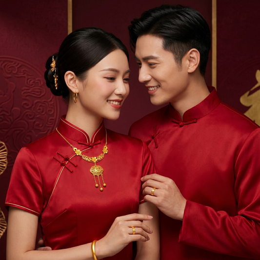 999 Gold Fortune Lucky Lock Necklace