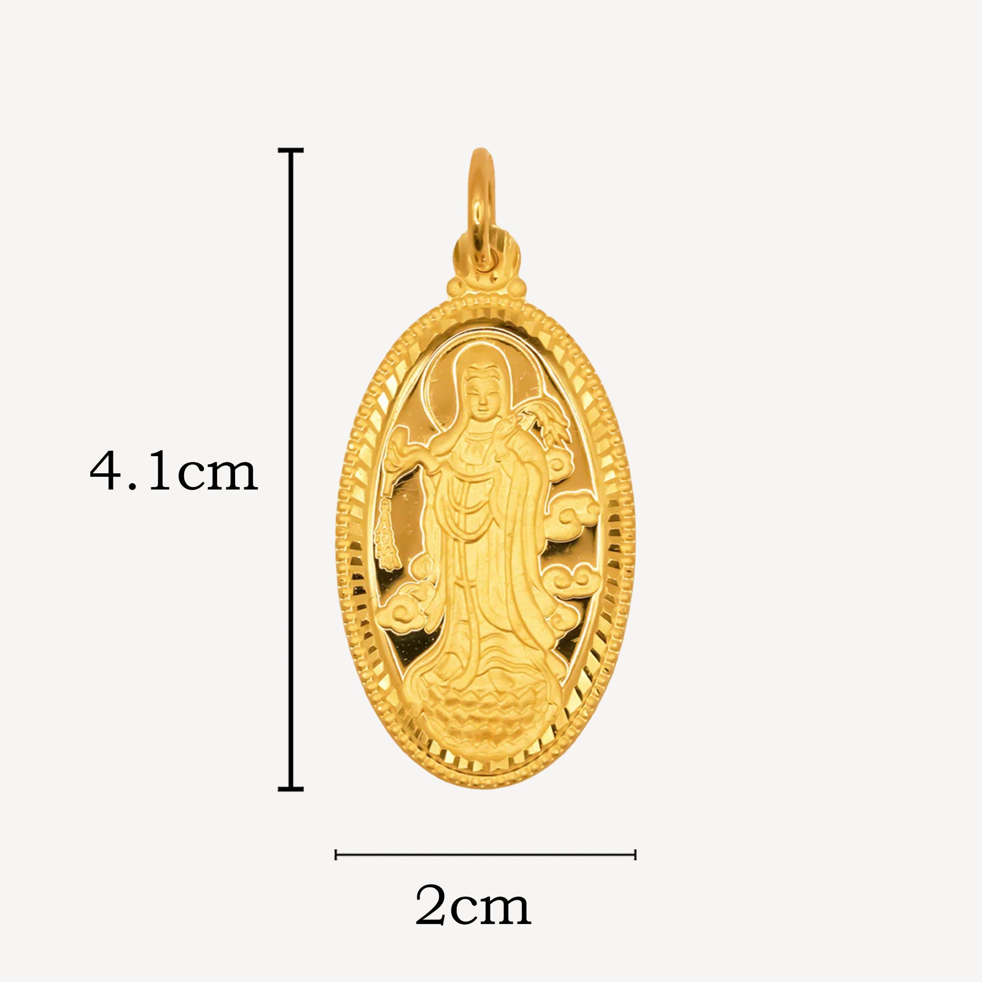 999 Gold Guan Yin 观音 Pendant - Top Gold Shop Gold Jewellery in singapore