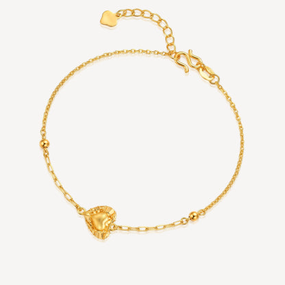 999 Gold Heart Wedding Set