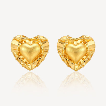 999 Gold Heart Wedding Set
