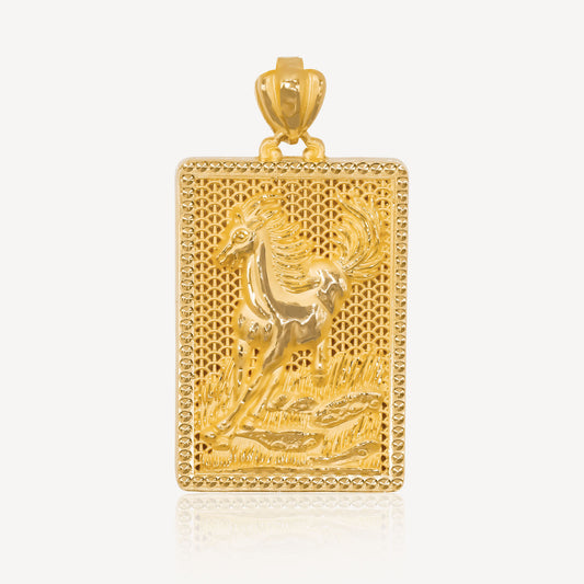 999 Gold 马到功成 Pendant