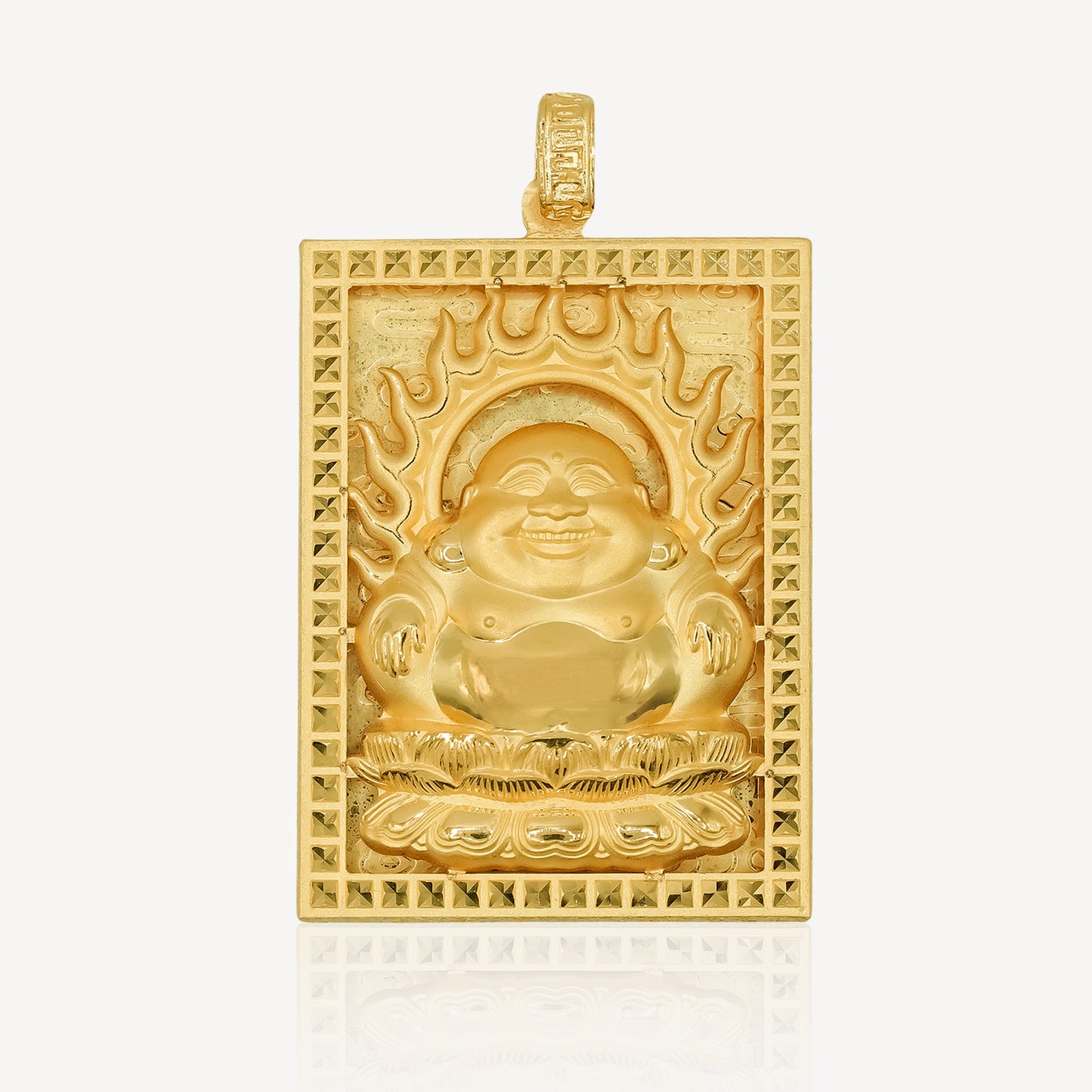 999 Gold Laughing Buddha Pendant